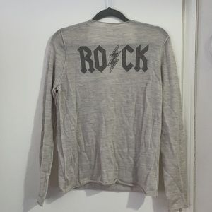 New zadig&voltaire sweater with V neck and beaded “Rock” on back